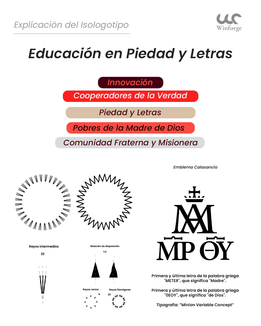 Explicación del isologo de Escuelas Pías de Argentina