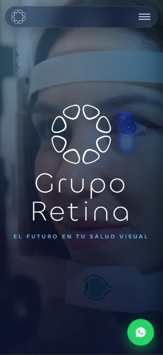 Sitio de Grupo Retina en un celular